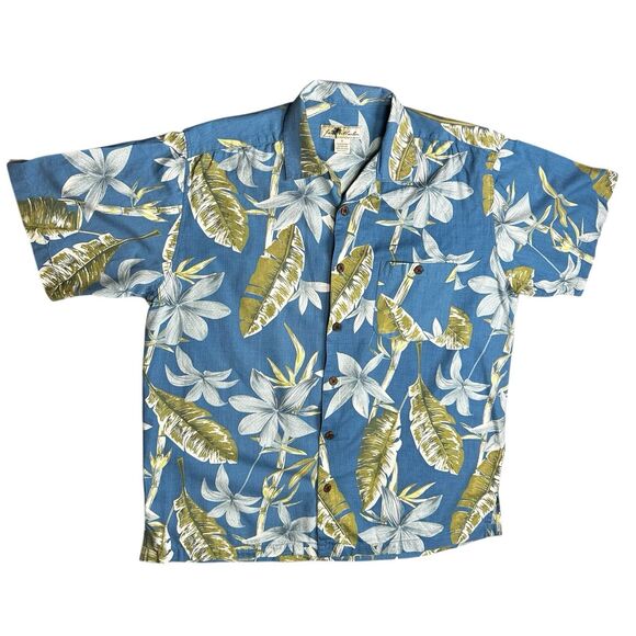 Joe Marlin Cotton Blend Hawaiian‎ Floral Button Down Shirt Size XL - Picture 3 of 6